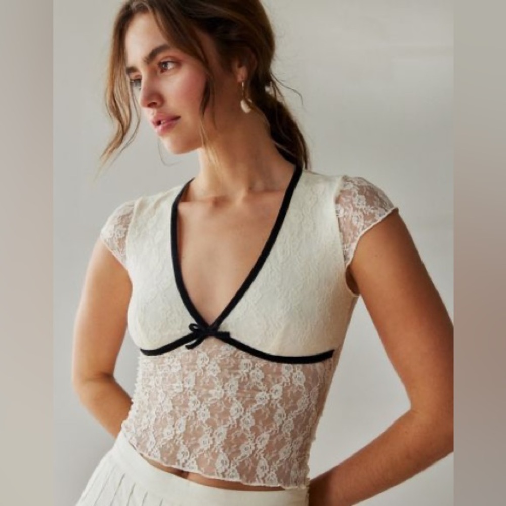 Kimchi Blue Madison Semi-Sheer Lace Blouse
